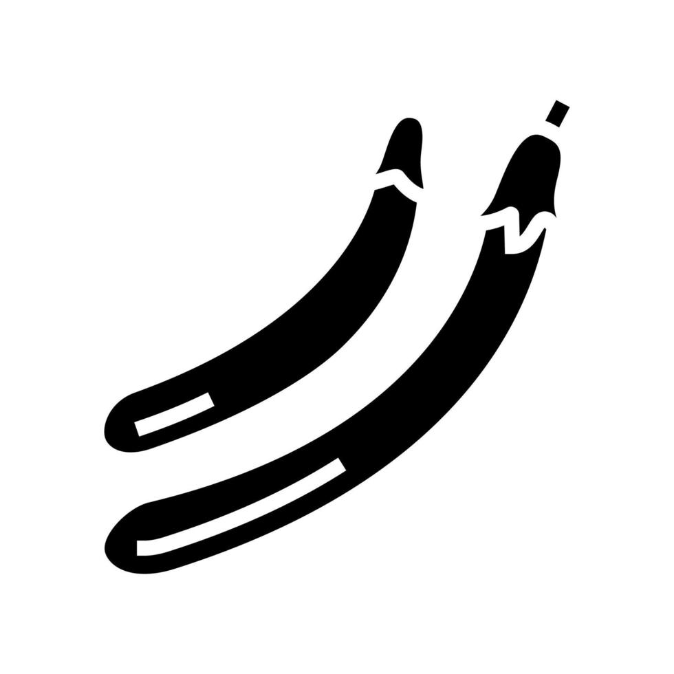 ping tung berenjena glifo icono vector ilustración