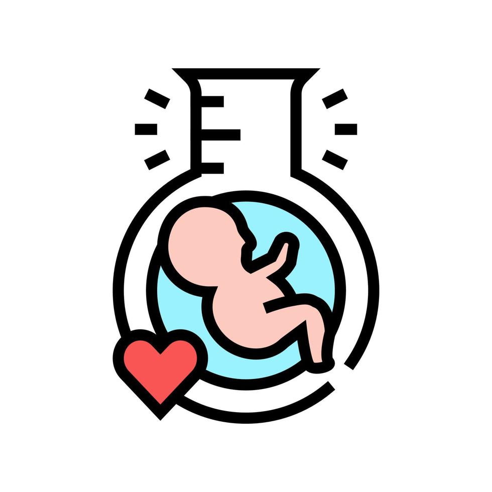 in vitro fertilization color icon vector illustration