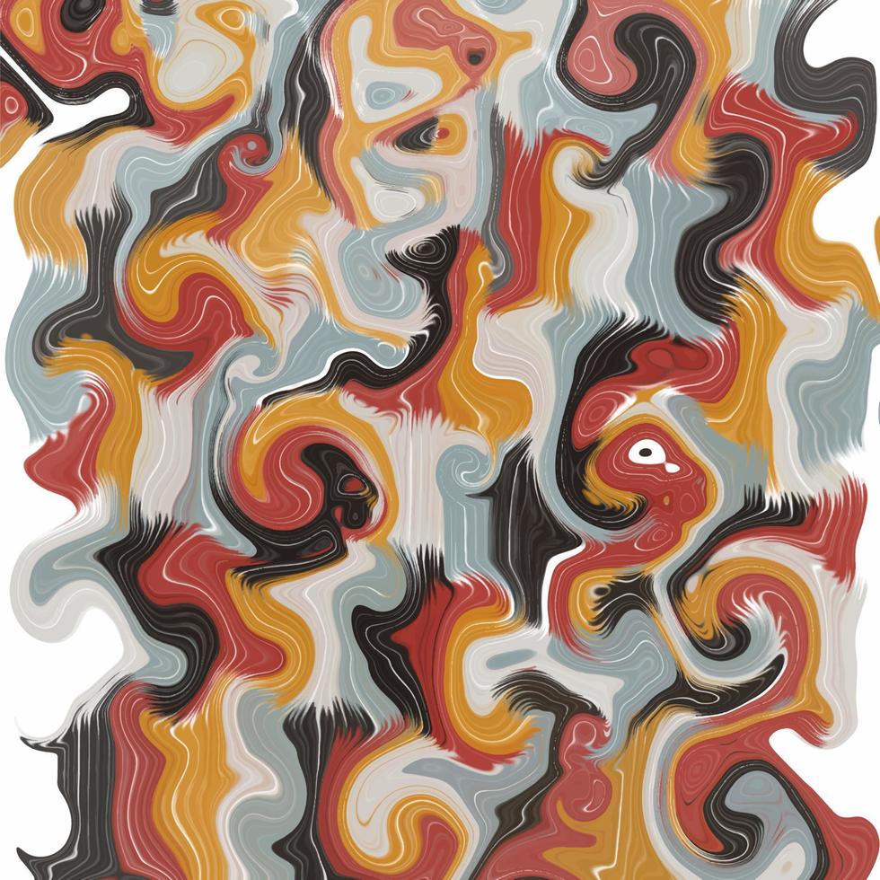 Abstract composition in yellow, red, blue, black colors. Modern creative hand drawn background. vector