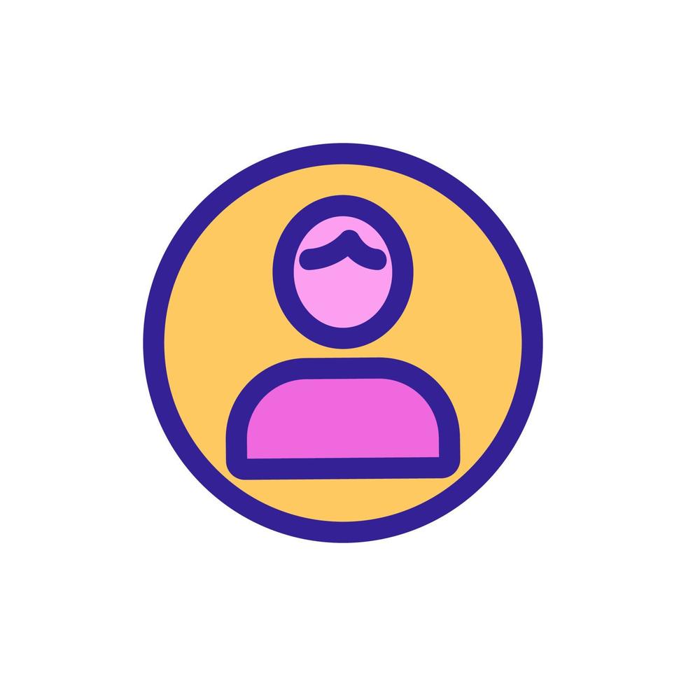 The user icon is a vector icon. Isolated contour symbol illustration