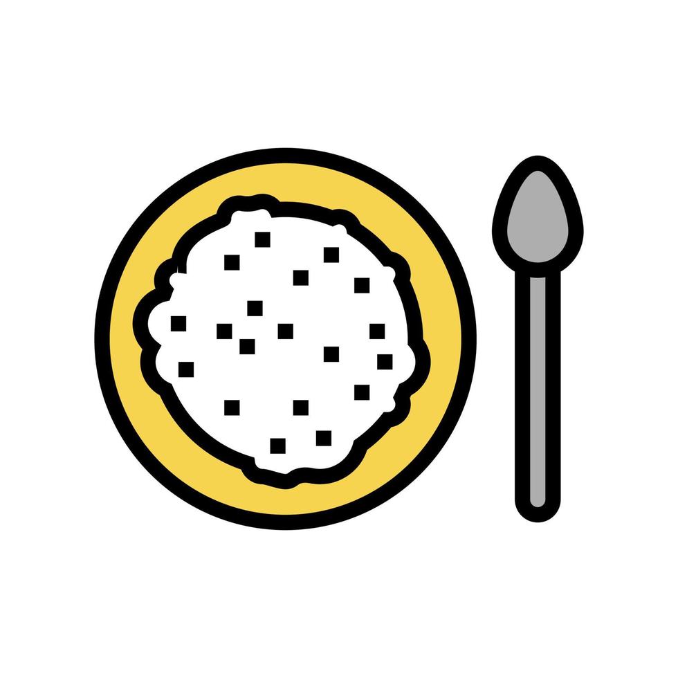 eating probiotics color icon vector illustration