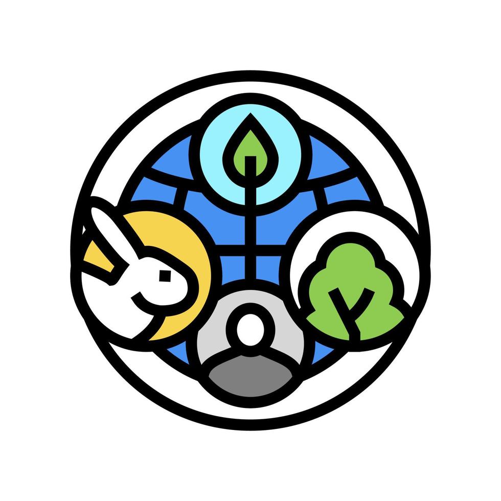 ecosystem ecology color icon vector illustration