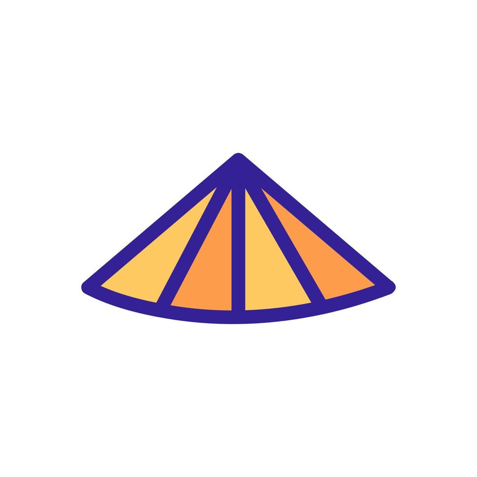 straw icon vector hat. Isolated contour symbol illustration
