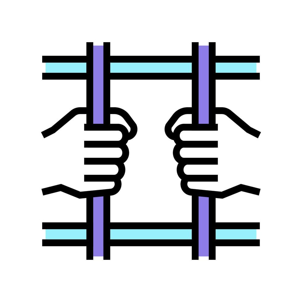 crime law color icon vector illustration