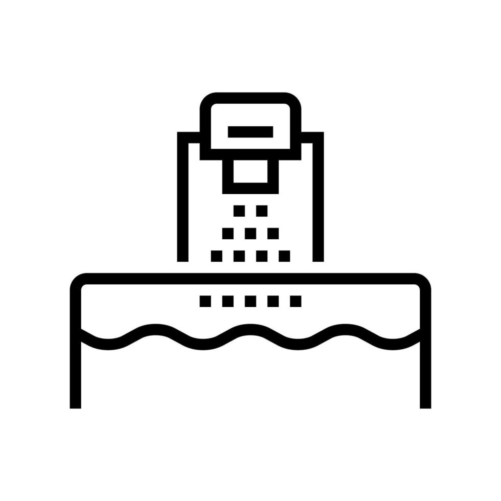 lavadora línea icono vector ilustración