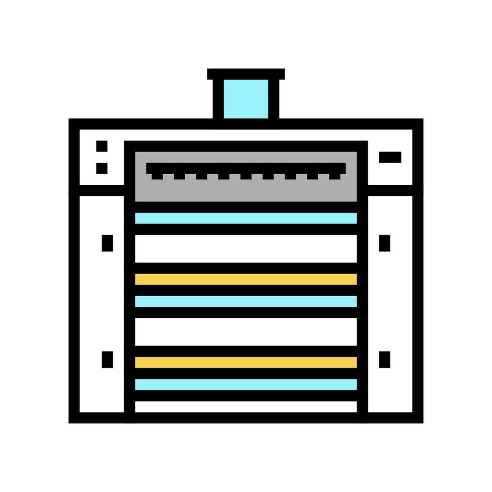 mixing wheat grain factory equipment color icon vector illustration