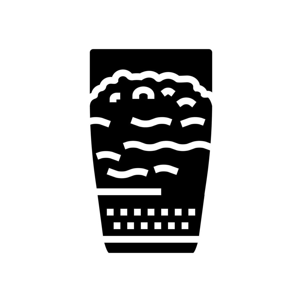 ilustración de vector de icono de glifo de café con leche