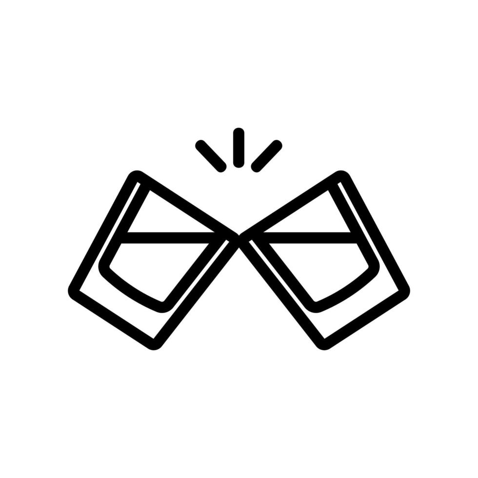 The glasses are a choke icon vector. Isolated contour symbol illustration vector