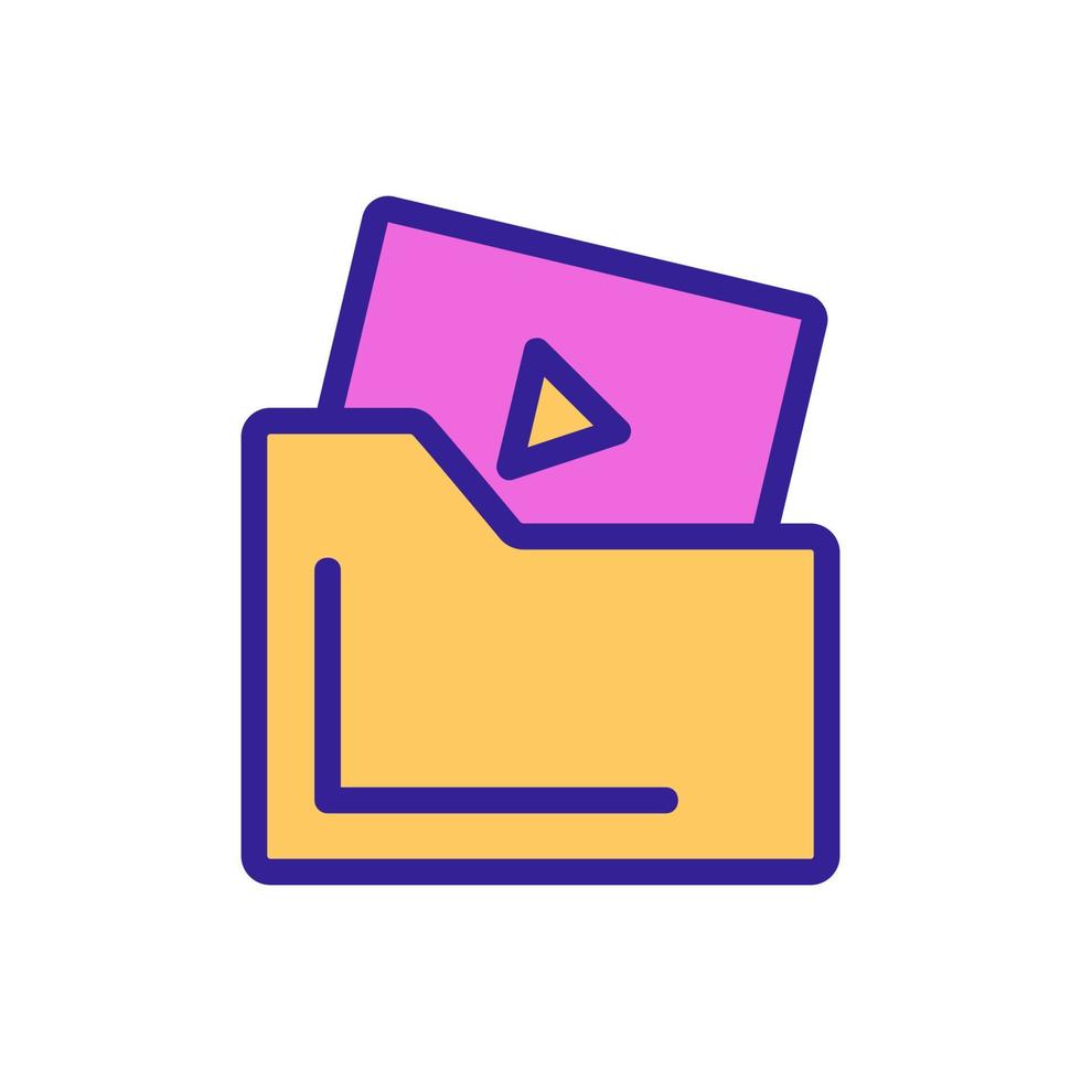 setup video icon vector outline illustration