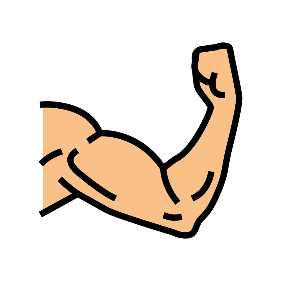 brazo músculo color icono vector ilustración