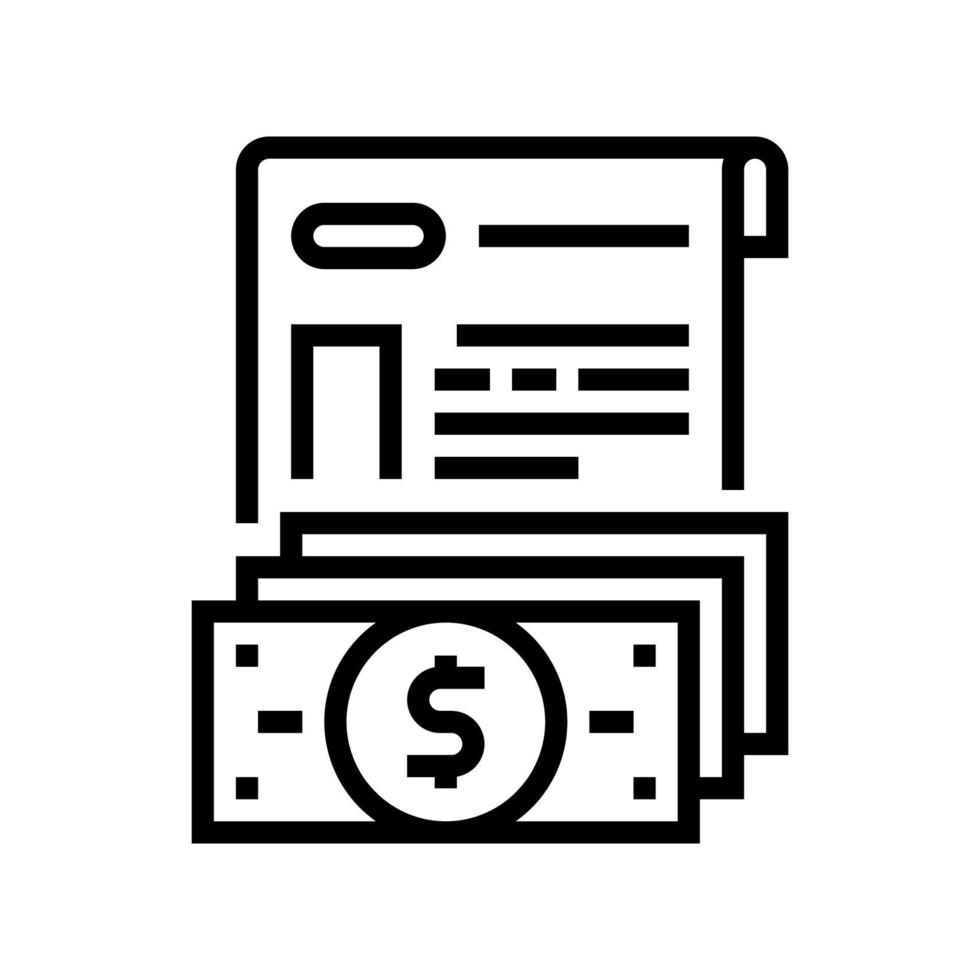 issue of allowance line icon vector illustration