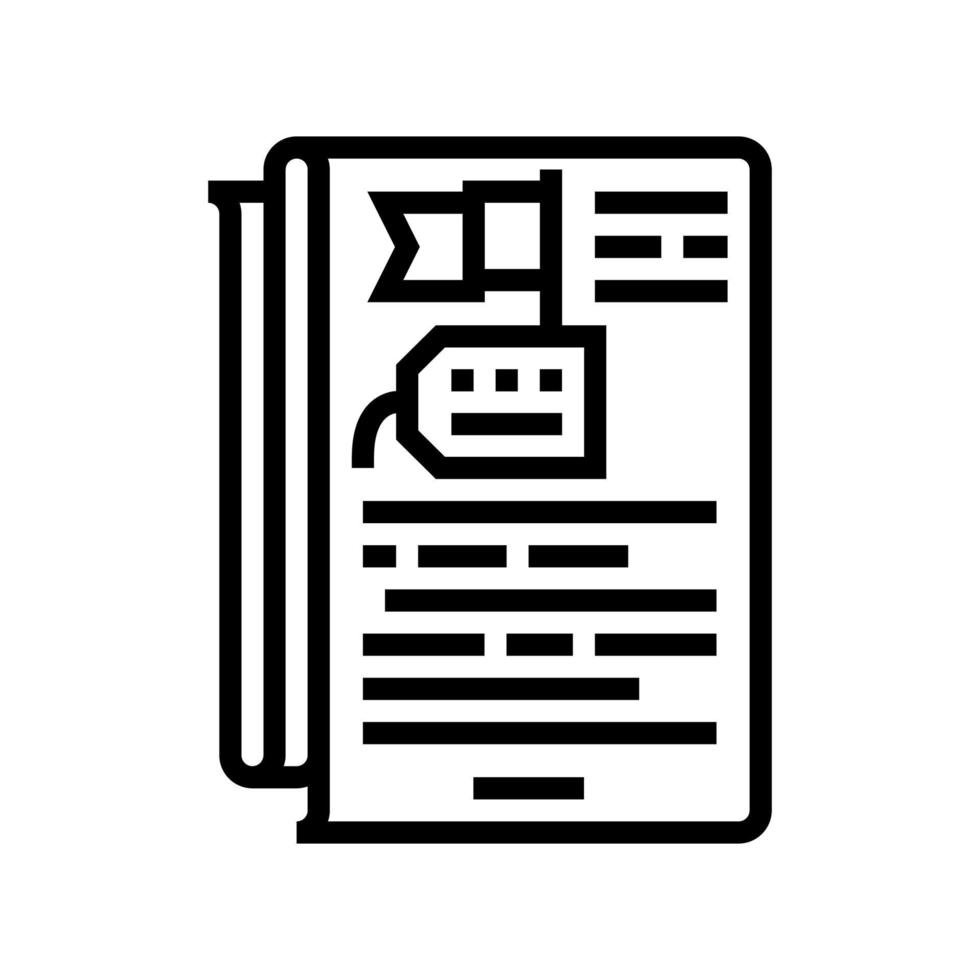 storytelling reputation management line icon vector illustration