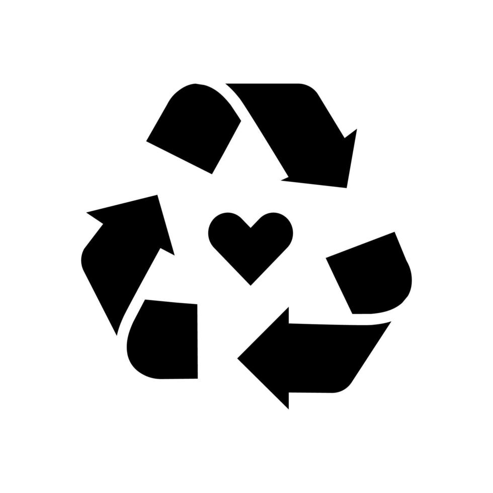 recycle cosmetic glyph icon vector illustration