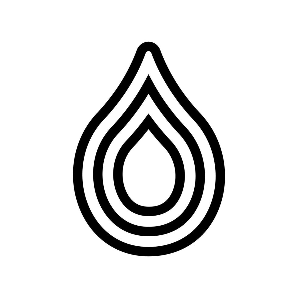 A layered drop icon vector. Isolated contour symbol illustration vector