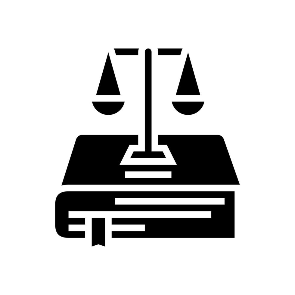 constitución ley glifo icono vector ilustración