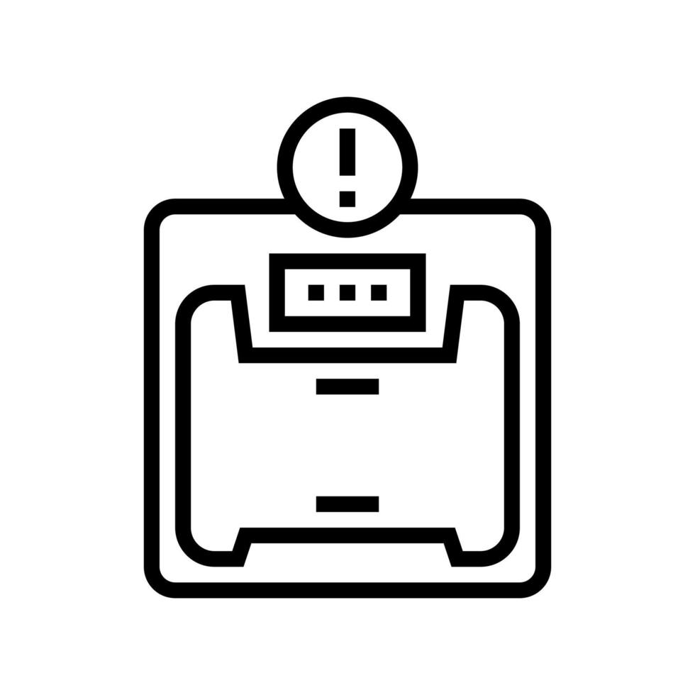 ilustración de vector de icono de línea bariátrica de exceso de peso