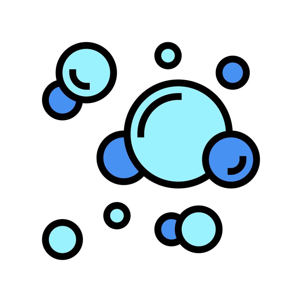 burbujas oxígeno color icono vector ilustración
