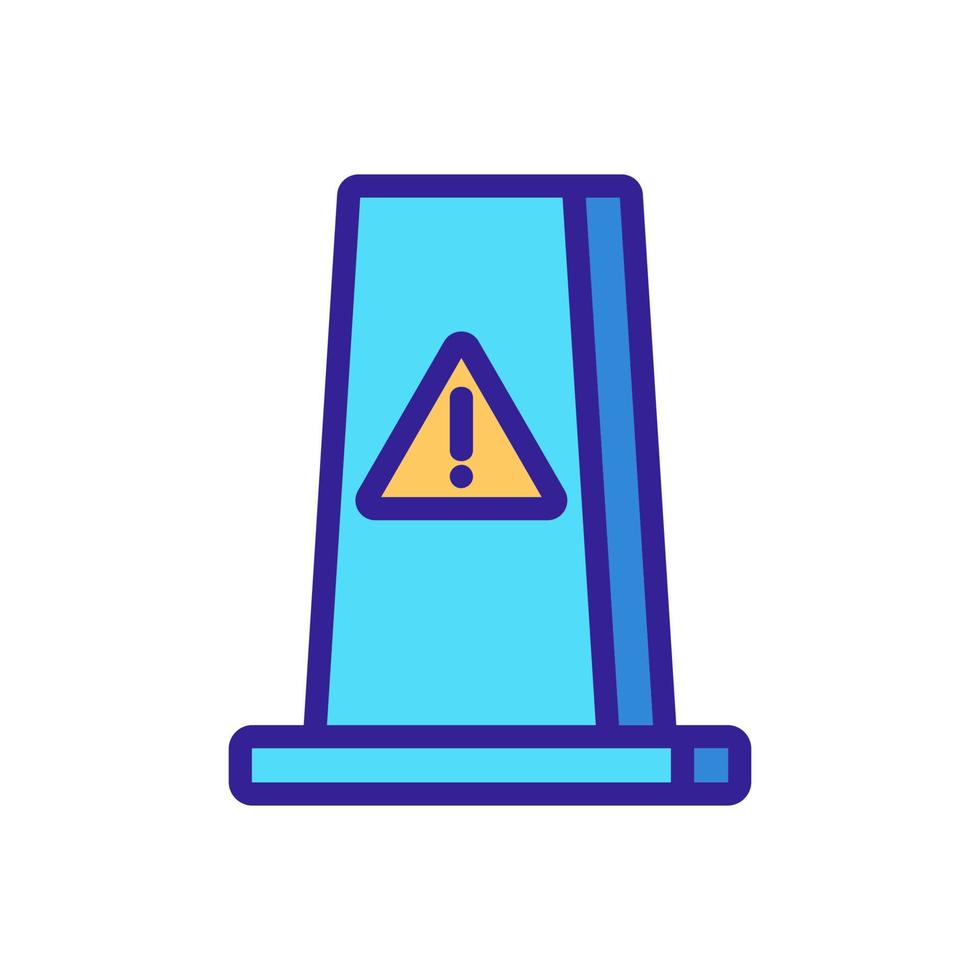 Wet floor caution icon vector. Isolated contour symbol illustration vector