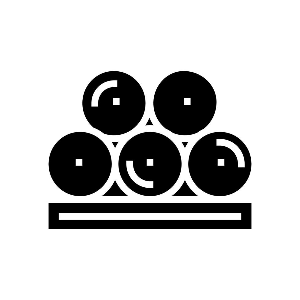 paper rolls product glyph icon vector illustration