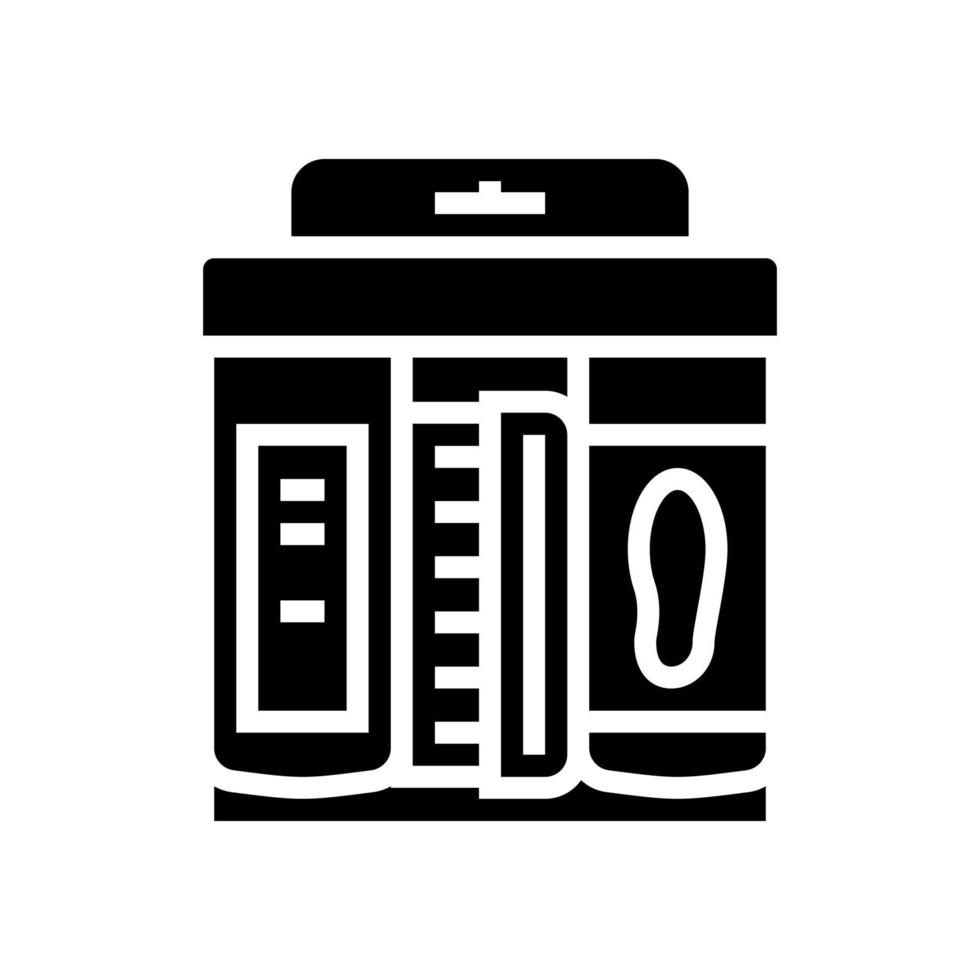 cleaning shoe care kit line icon vector illustration