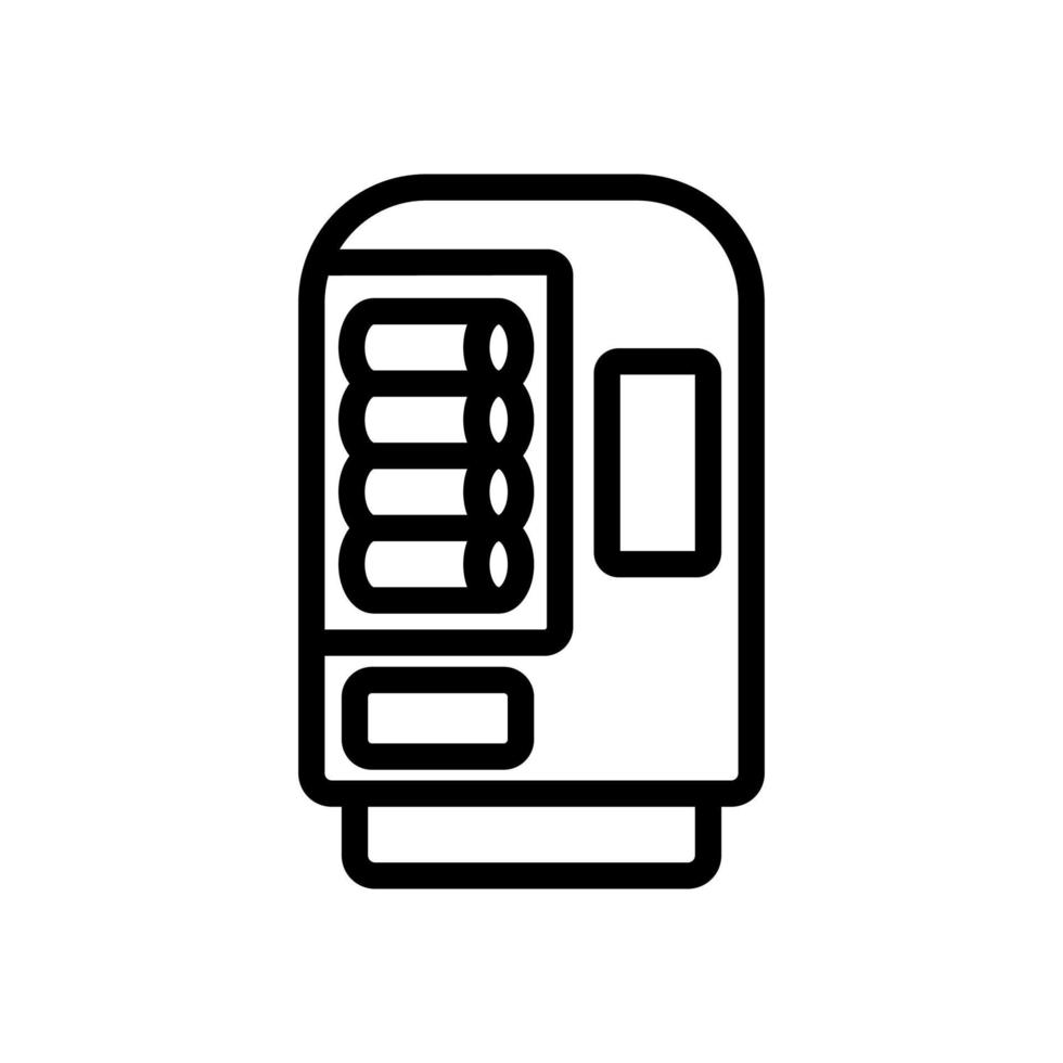 vending machine with drinks icon vector outline illustration