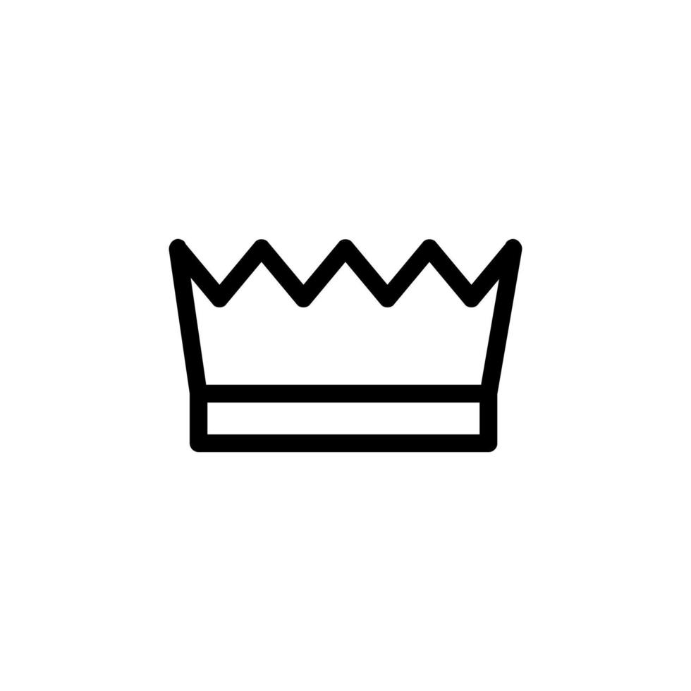 Crown king icon vector. Isolated contour symbol illustration vector