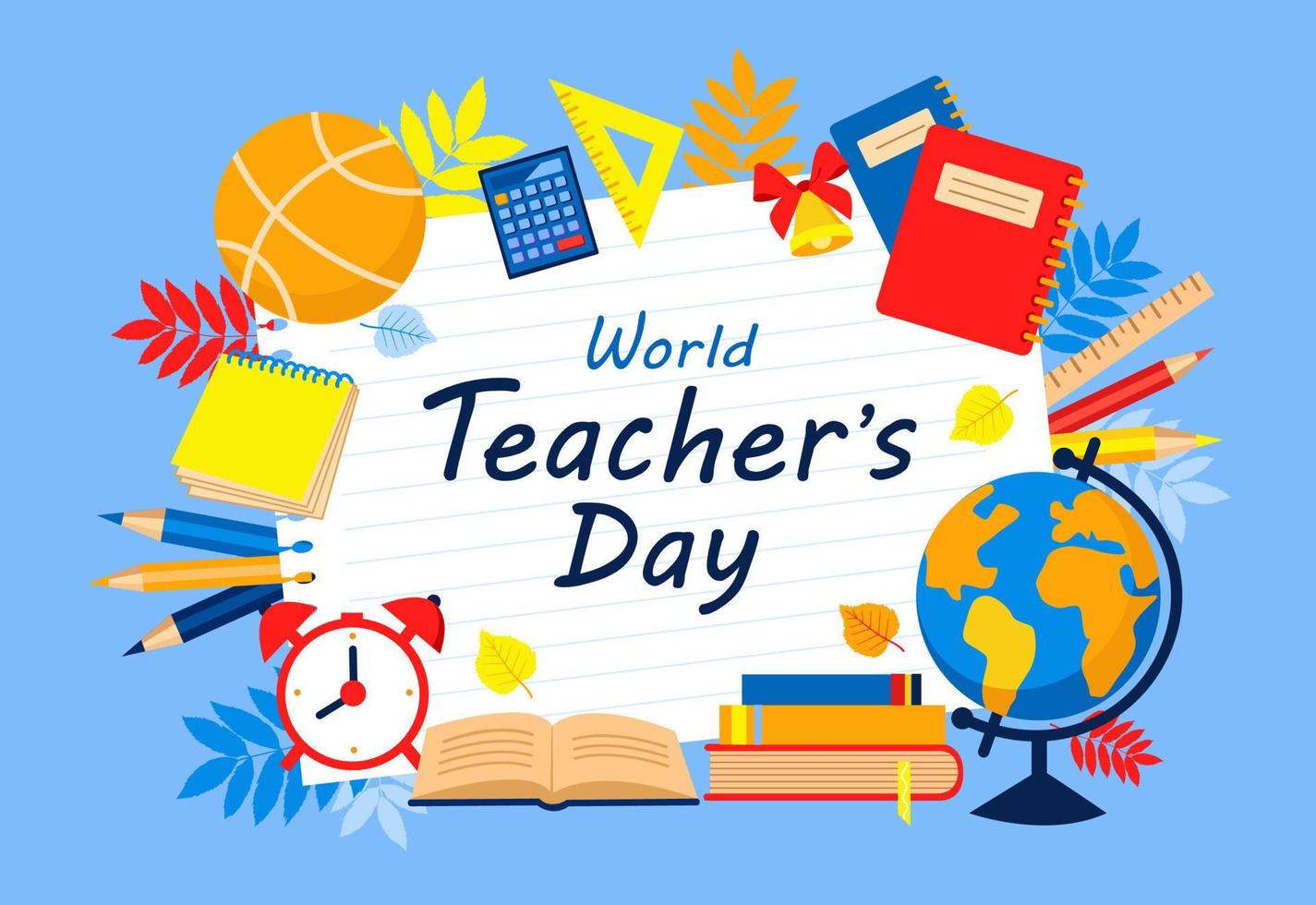 World teacher's day vector