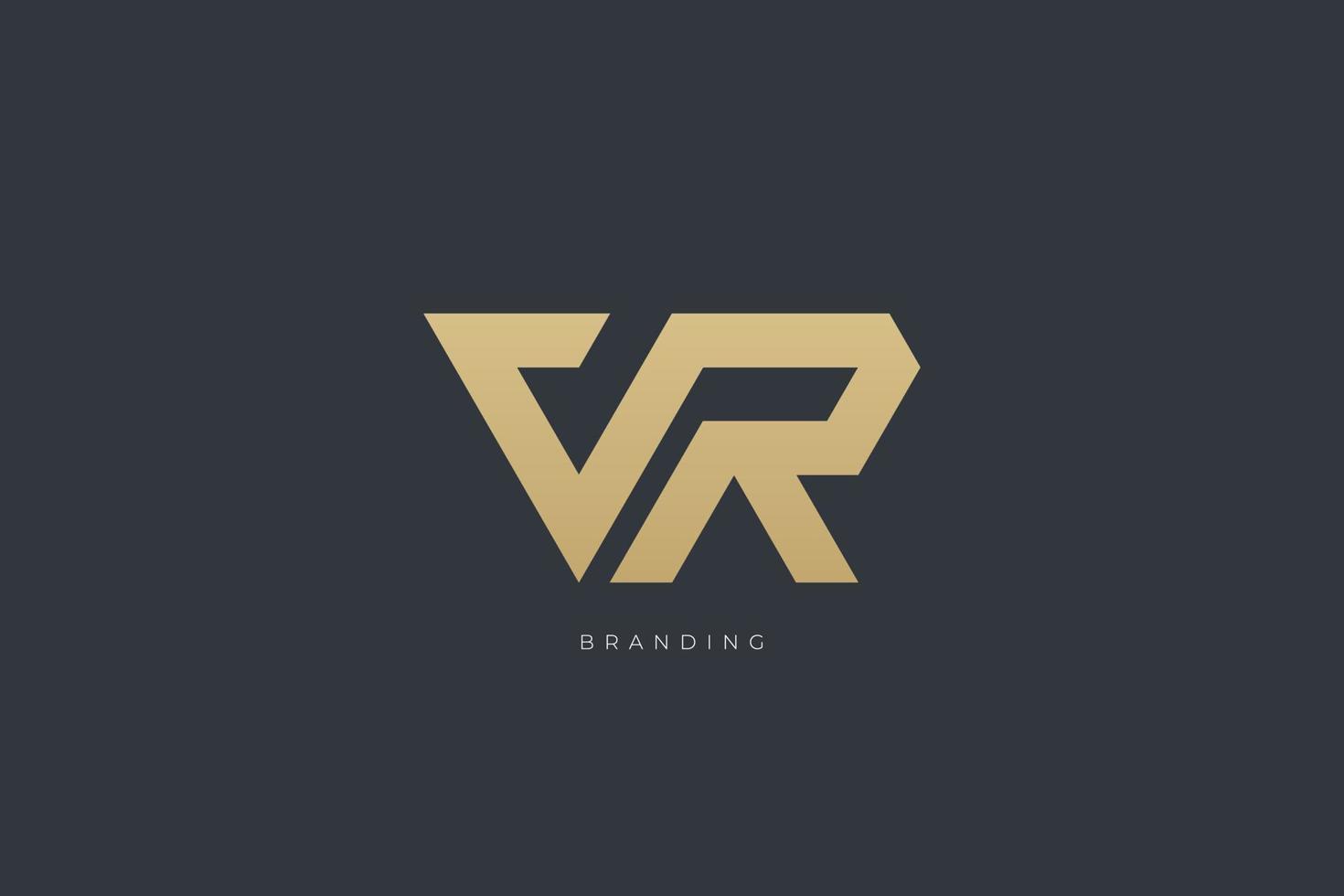 logotipo de monograma de combinación vr letra v vector