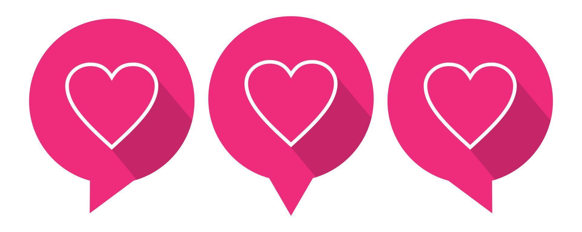 heart icon vector. love bubble icon vector illustration