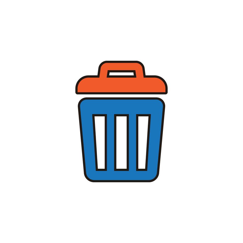 trash icon vector. rubbish bin icon vector illustration
