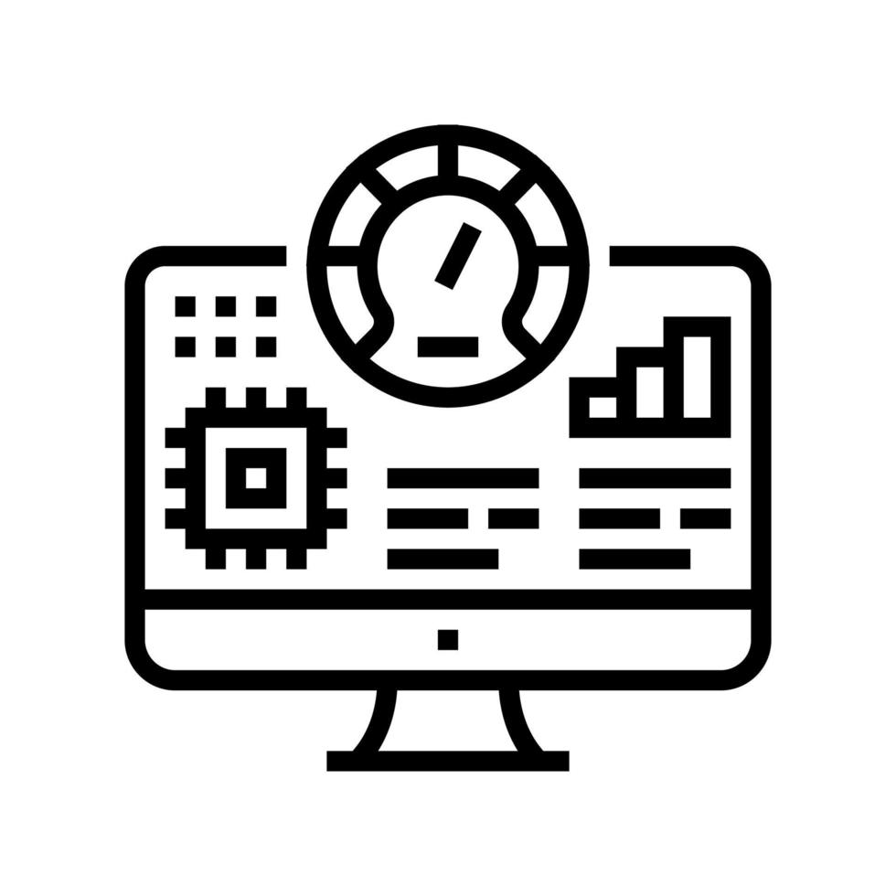 testing semiconductor manufacturing line icon vector illustration