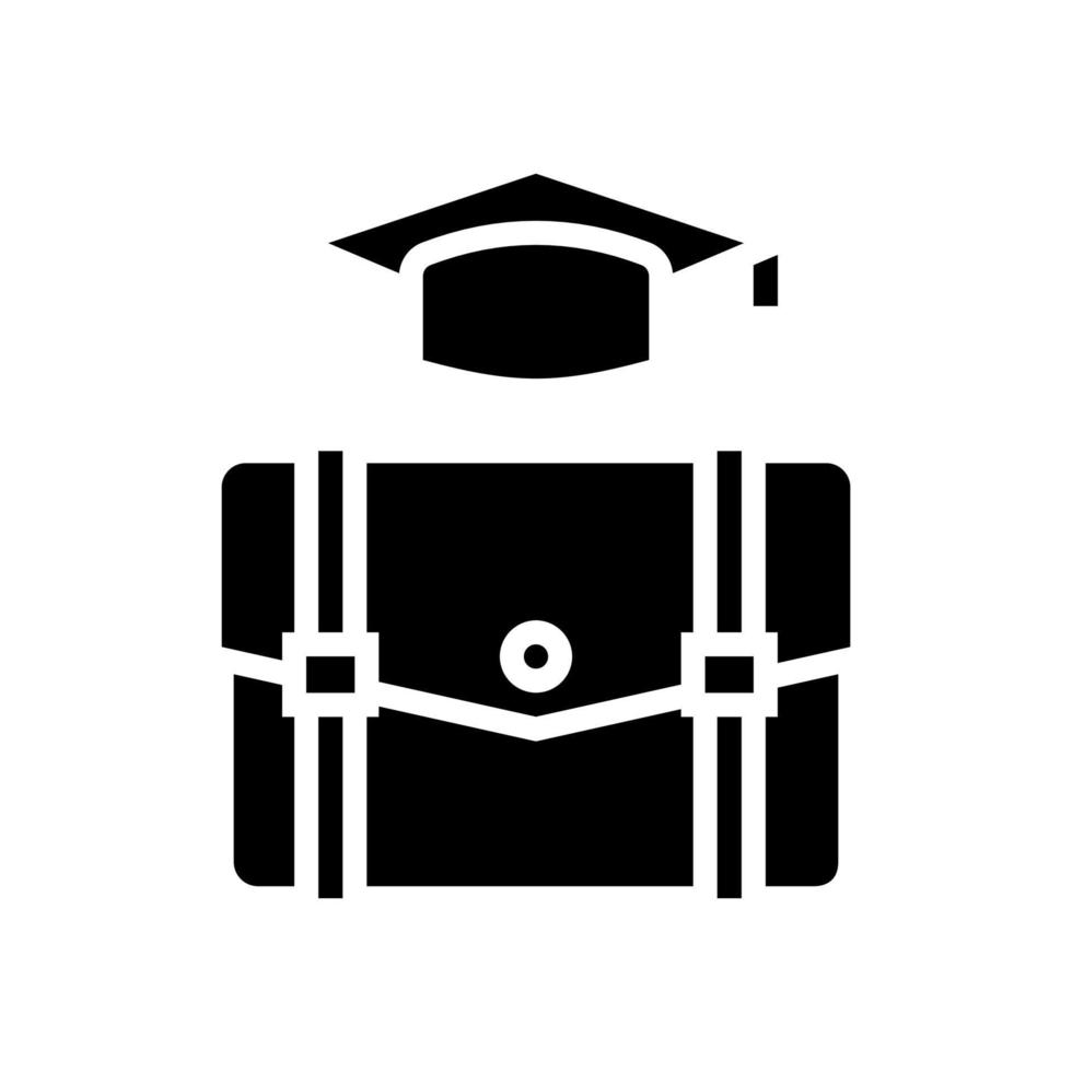 ilustración de vector de icono de glifo de proceso educativo