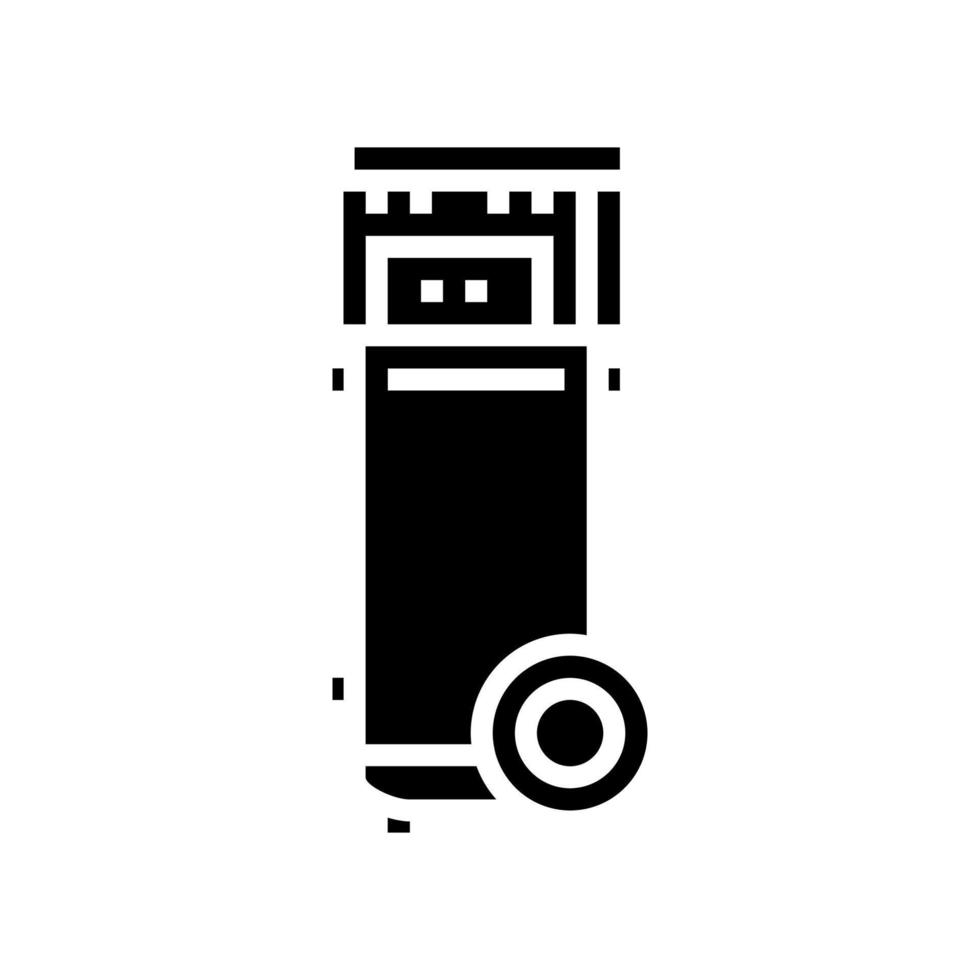 mobile air compressor glyph icon vector illustration