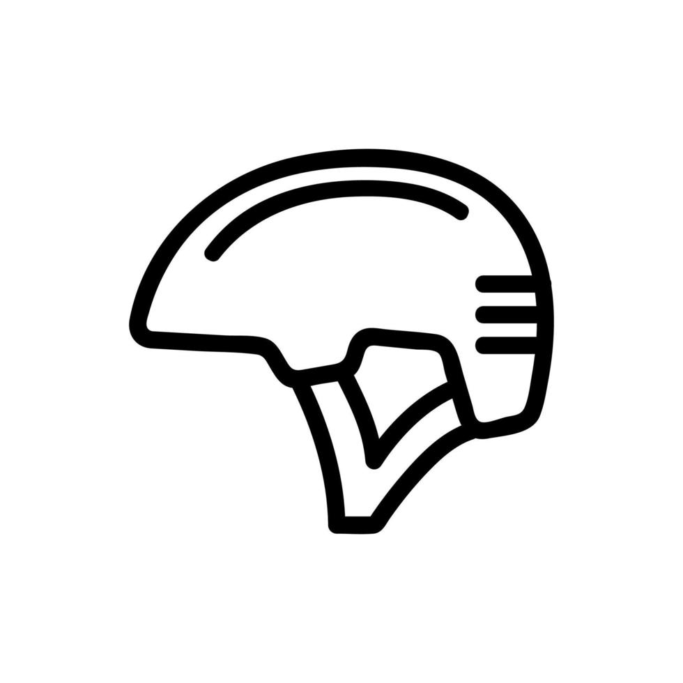 The climber helmet icon vector. Isolated contour symbol illustration vector