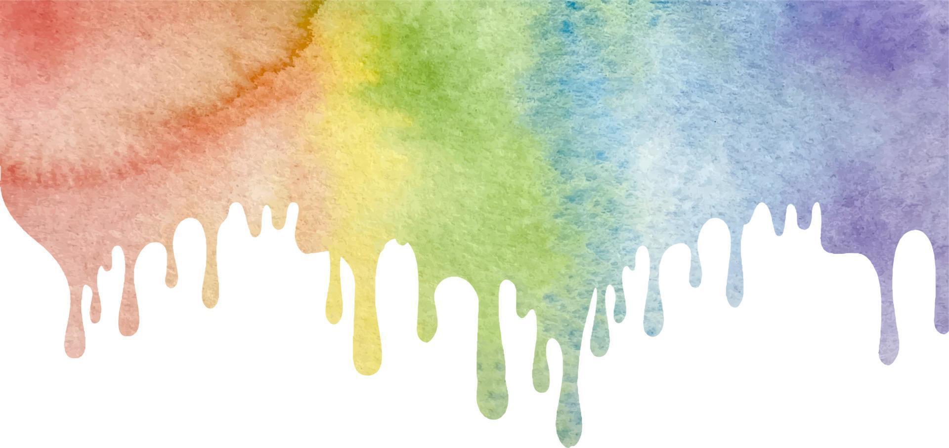 Abstract watercolor spectrum red green blue rainbow colors background. vector