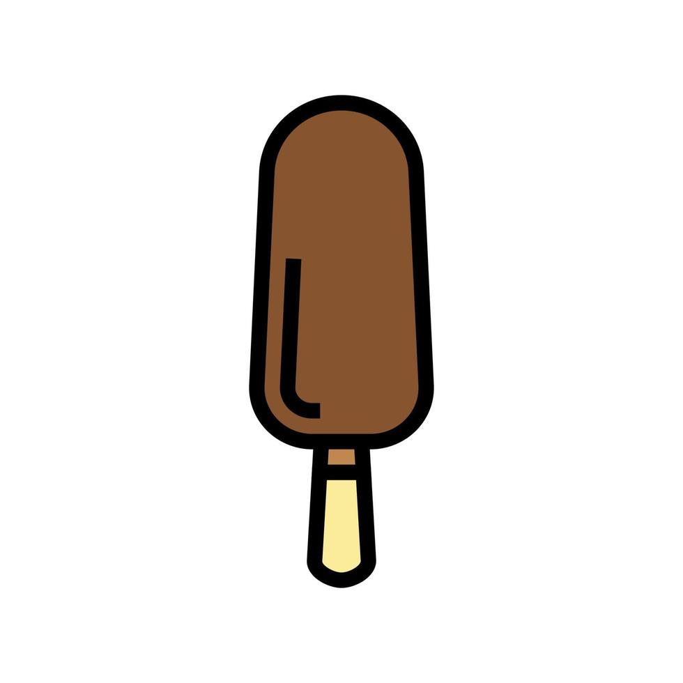 Ilustración de vector de icono de color de helado de chocolate