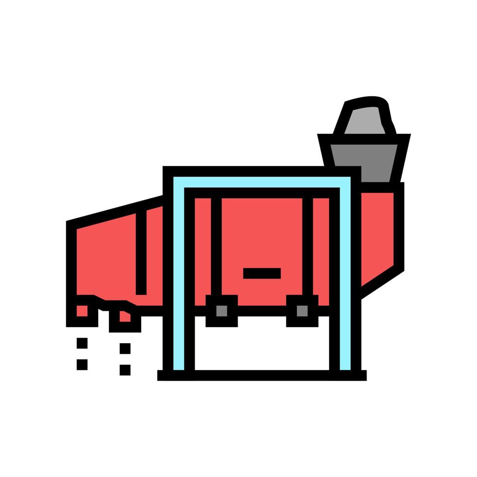 loading stone machine color icon vector illustration