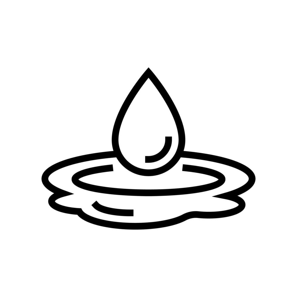 gota agua línea icono vector ilustración