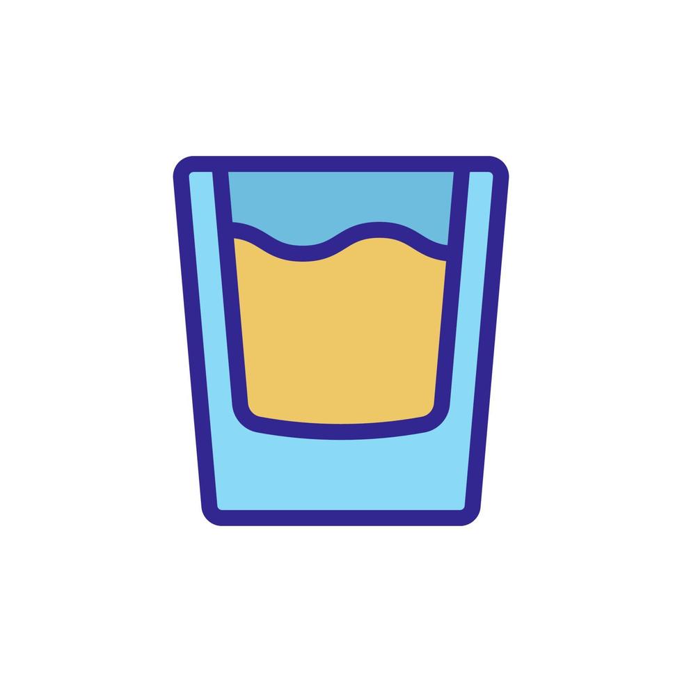 un vaso de vector de icono de whisky. ilustración de símbolo de contorno aislado