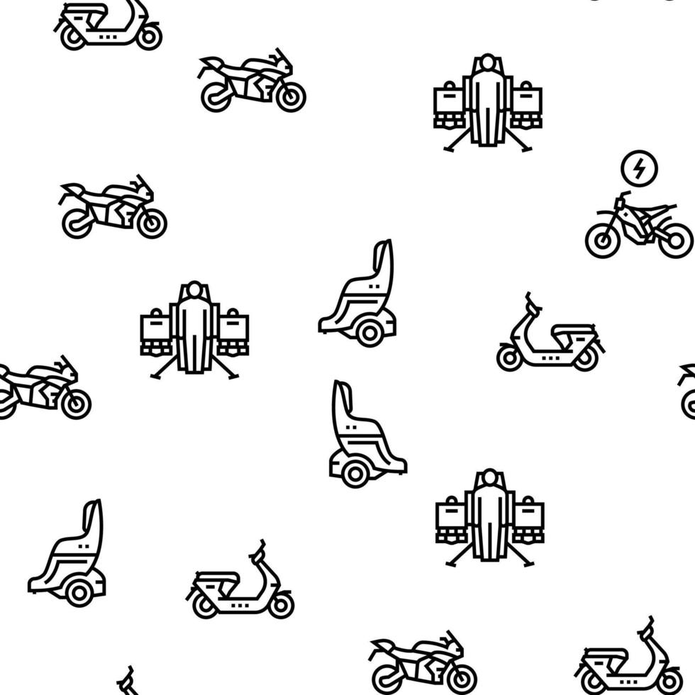 Personal Transport Vector Seamless Pattern