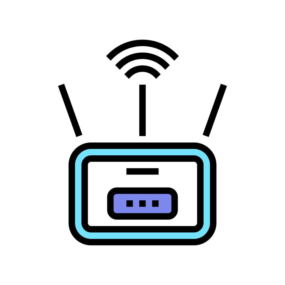 ilustración de vector de icono de color de enrutador wifi