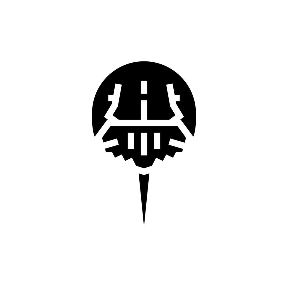 arthropod horseshoe crab ocean glyph icon vector illustration 10390860