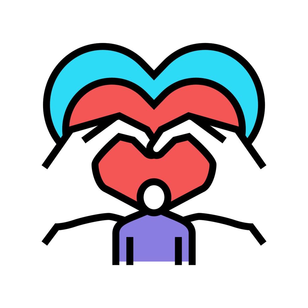 love child adoption color icon vector illustration