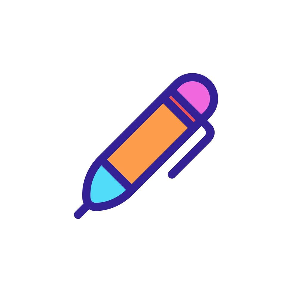 ballpoint pen icon vector. Isolated contour symbol illustration vector