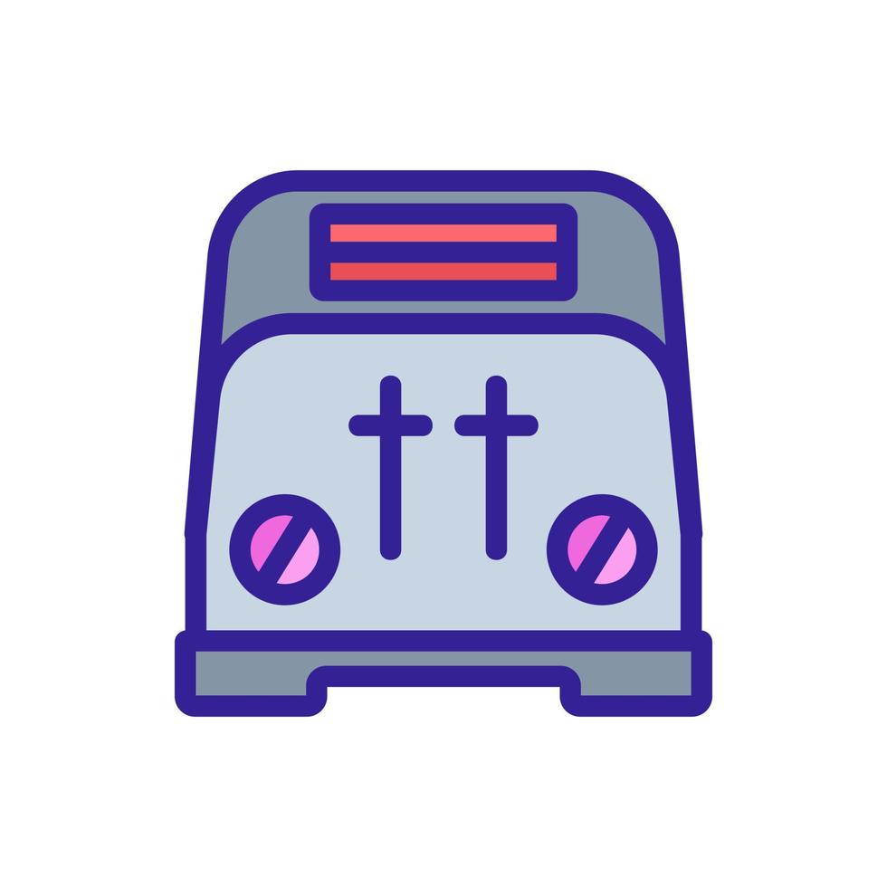 semi automatic toaster icon vector outline illustration