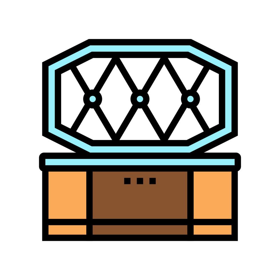 coffin pet funeral color icon vector illustration