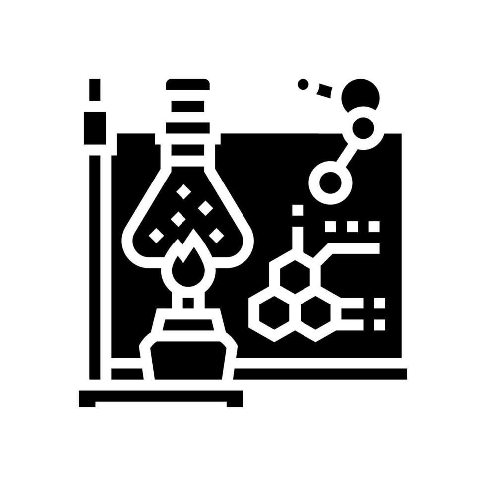 school discipline chemistry glyph icon vector illustration