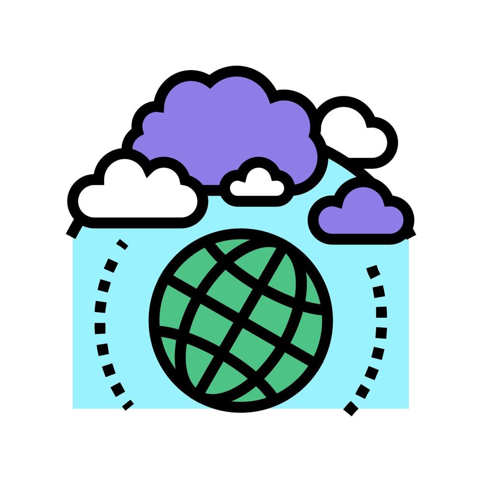 atmosphere ecosystem color icon vector illustration