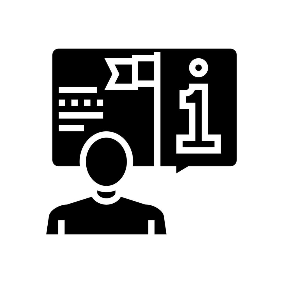 information expert glyph icon vector illustration