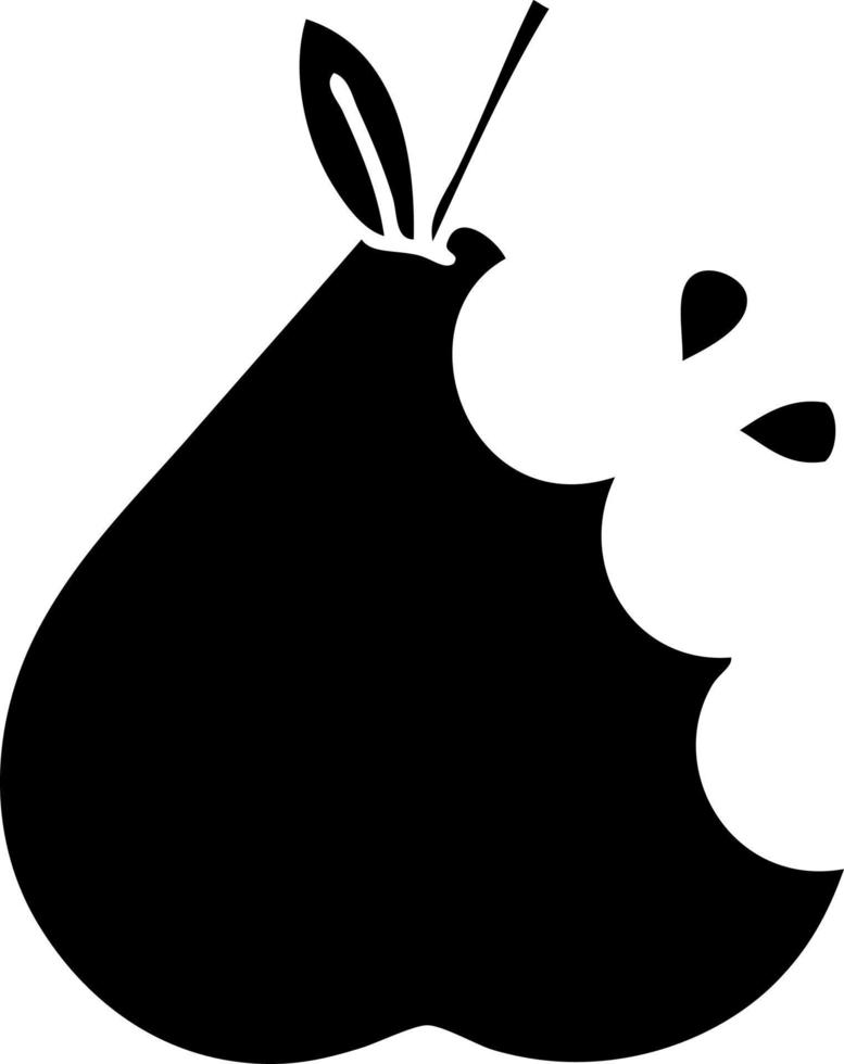 flat symbol green pear vector